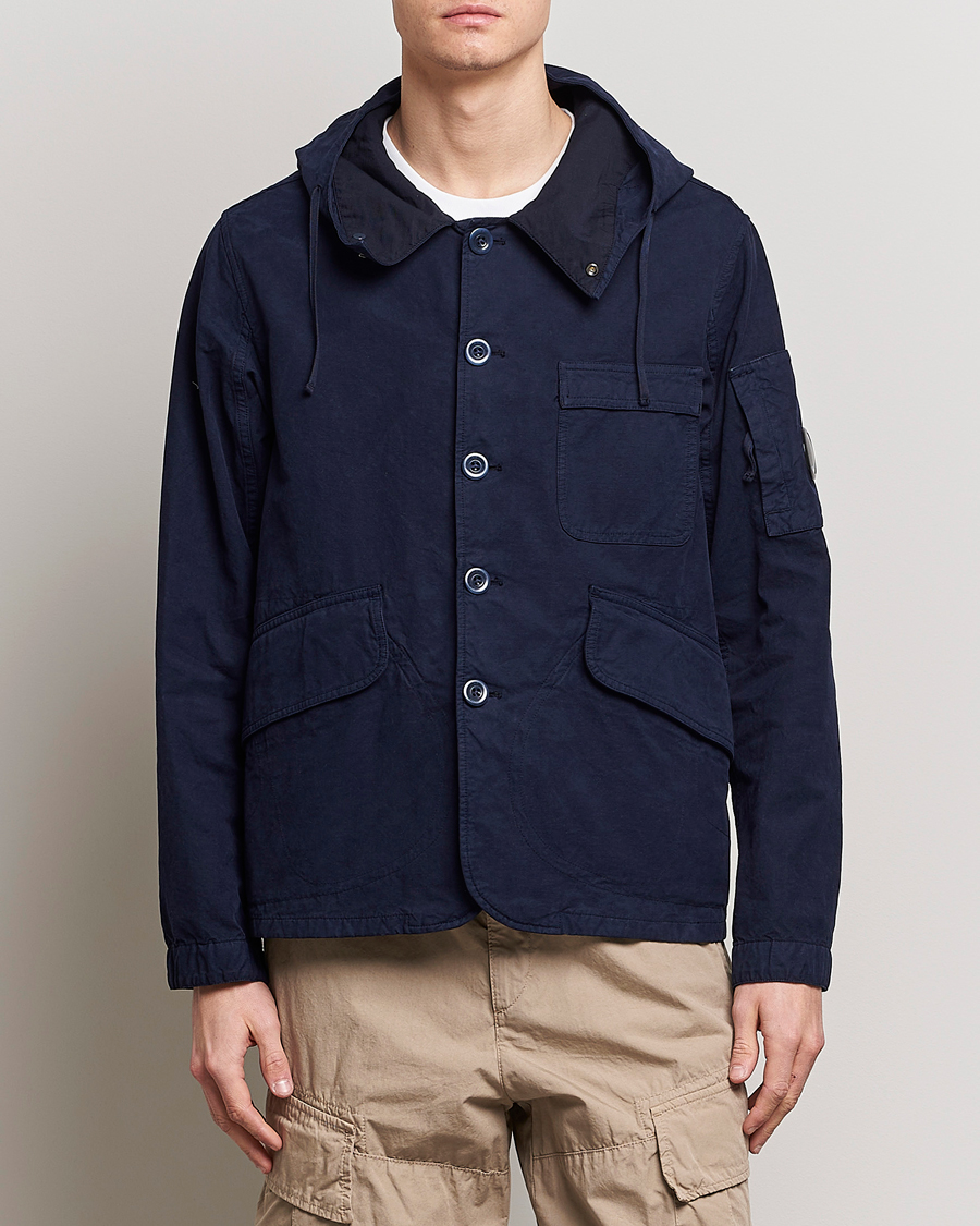 Herr | Jackor | C.P. Company | MAIS-B Canvas Weave Garment Dyed Jacket Navy