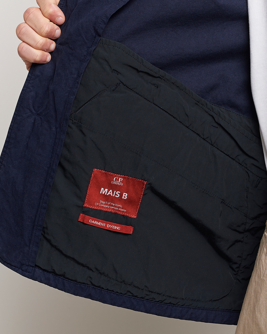 Herr | Jackor | C.P. Company | MAIS-B Canvas Weave Garment Dyed Jacket Navy