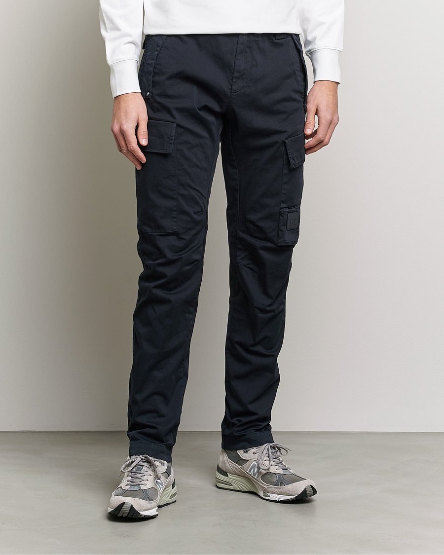 Herr | Byxor | C.P. Company | Metropolis Satin Stretch Cargo Pants Navy