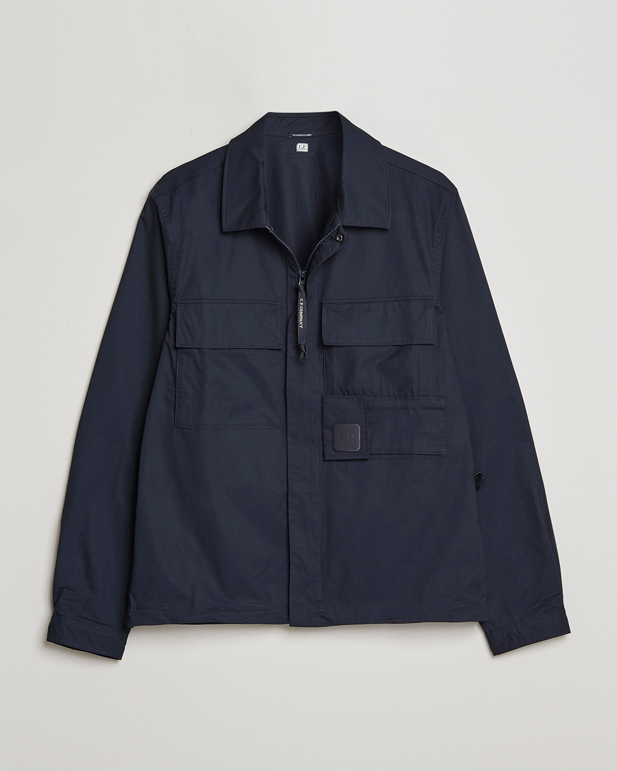 Herr | Skjortor | C.P. Company | Metropolis Cotton Gabardine Overshirt Navy