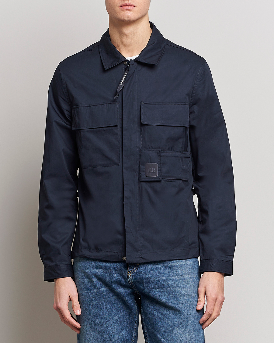 Herr | Skjortjackor | C.P. Company | Metropolis Cotton Gabardine Overshirt Navy