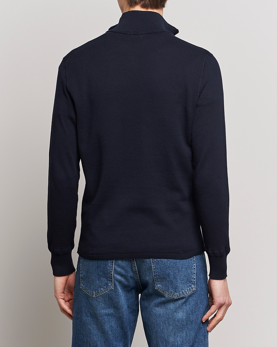 Herr | Tröjor | C.P. Company | Metropolis Cotton Crepe Half Zip Navy