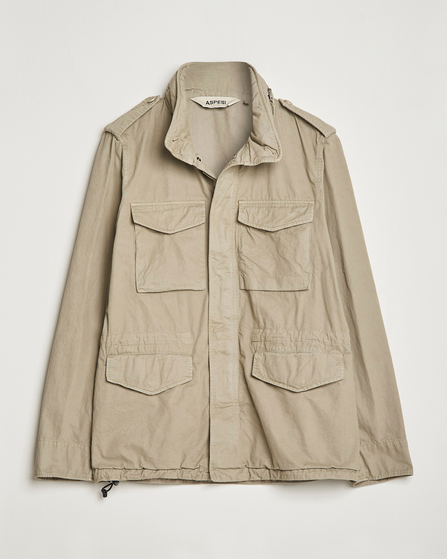 Herr | Jackor | Aspesi | Cotton Field Jacket Khaki