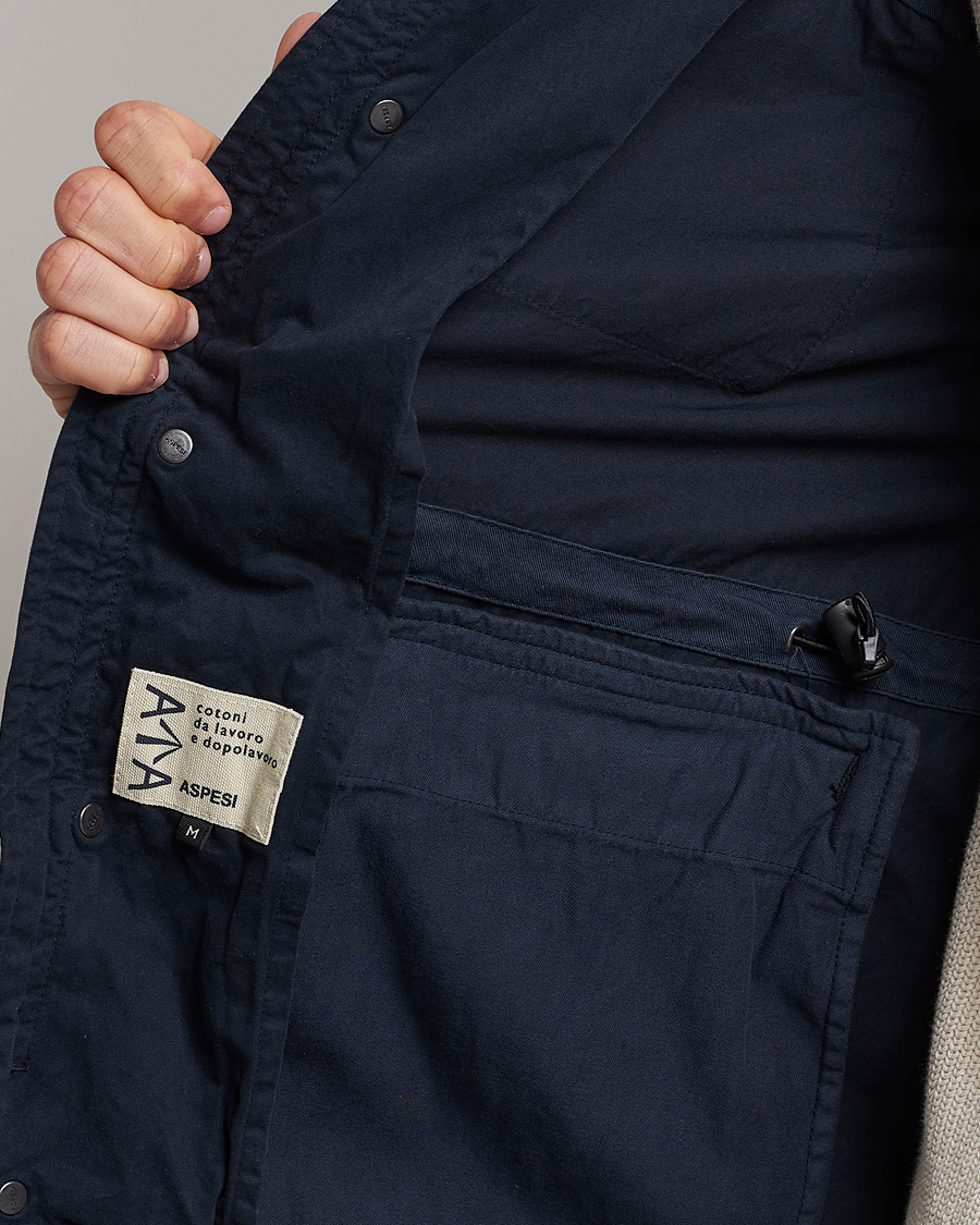 Herr | Jackor | Aspesi | Cotton Field Jacket Navy