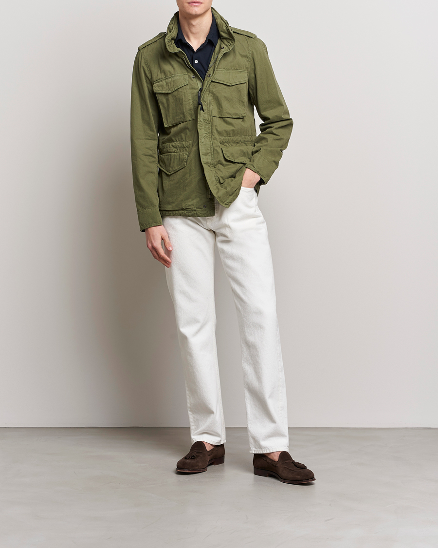 Herr | Jackor | Aspesi | Cotton Field Jacket Army Green