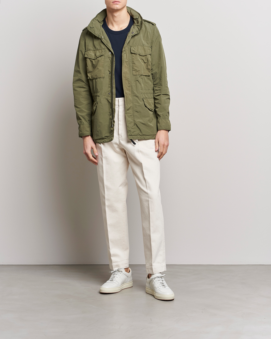 Herr | Jackor | Aspesi | Giubotto Garment Dyed Field Jacket Army Green