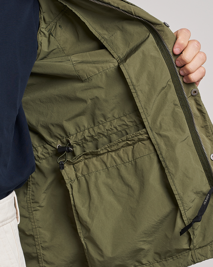 Herr | Jackor | Aspesi | Giubotto Garment Dyed Field Jacket Army Green