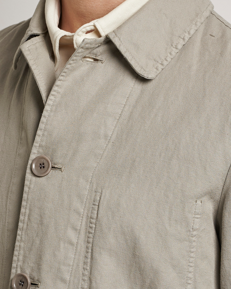 Herr | Jackor | Aspesi | Tadao Cotton/Linen Shirt Jacket Khaki