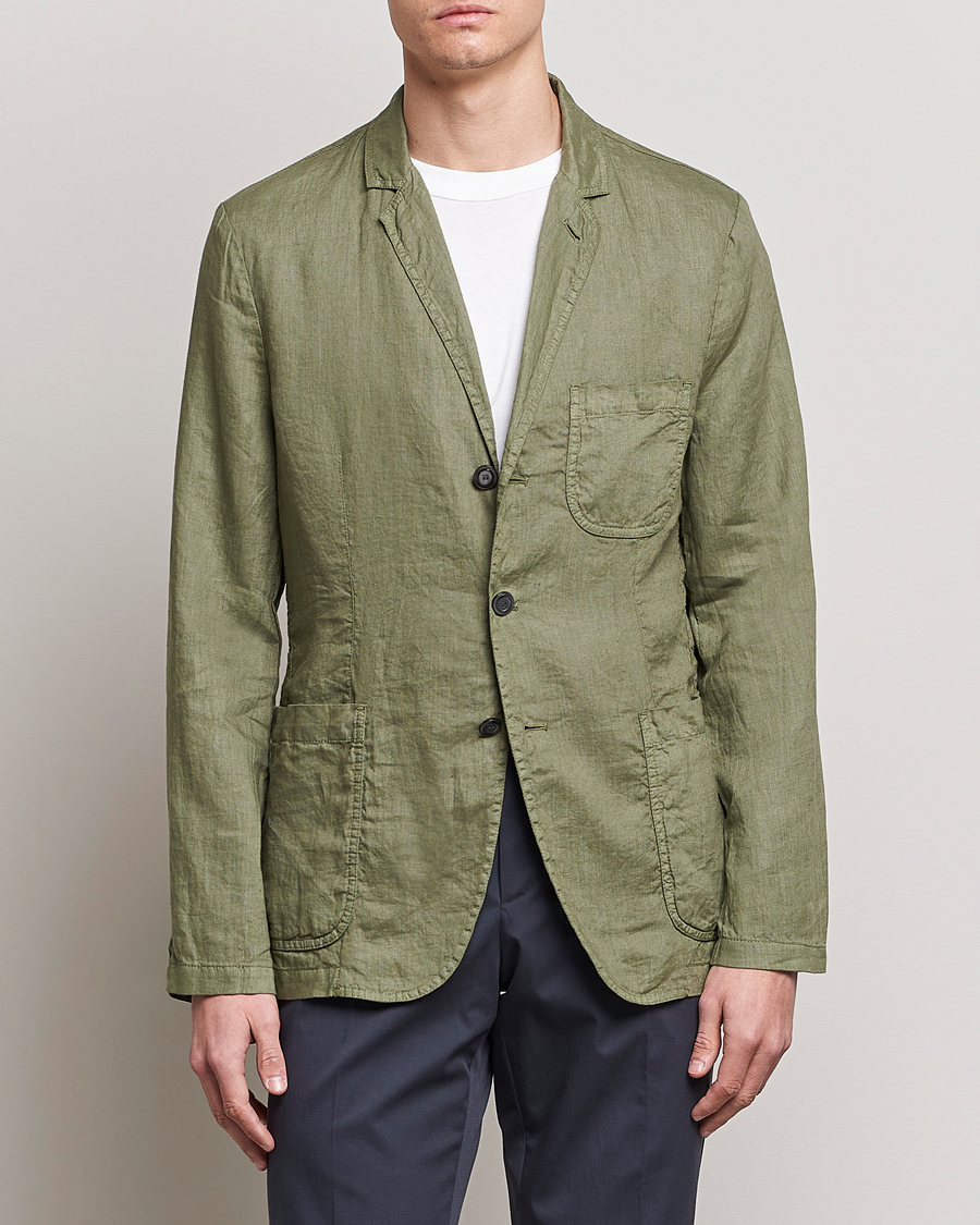 Herr | Kavajer | Aspesi | Samuraki Linen Blazer Army Green