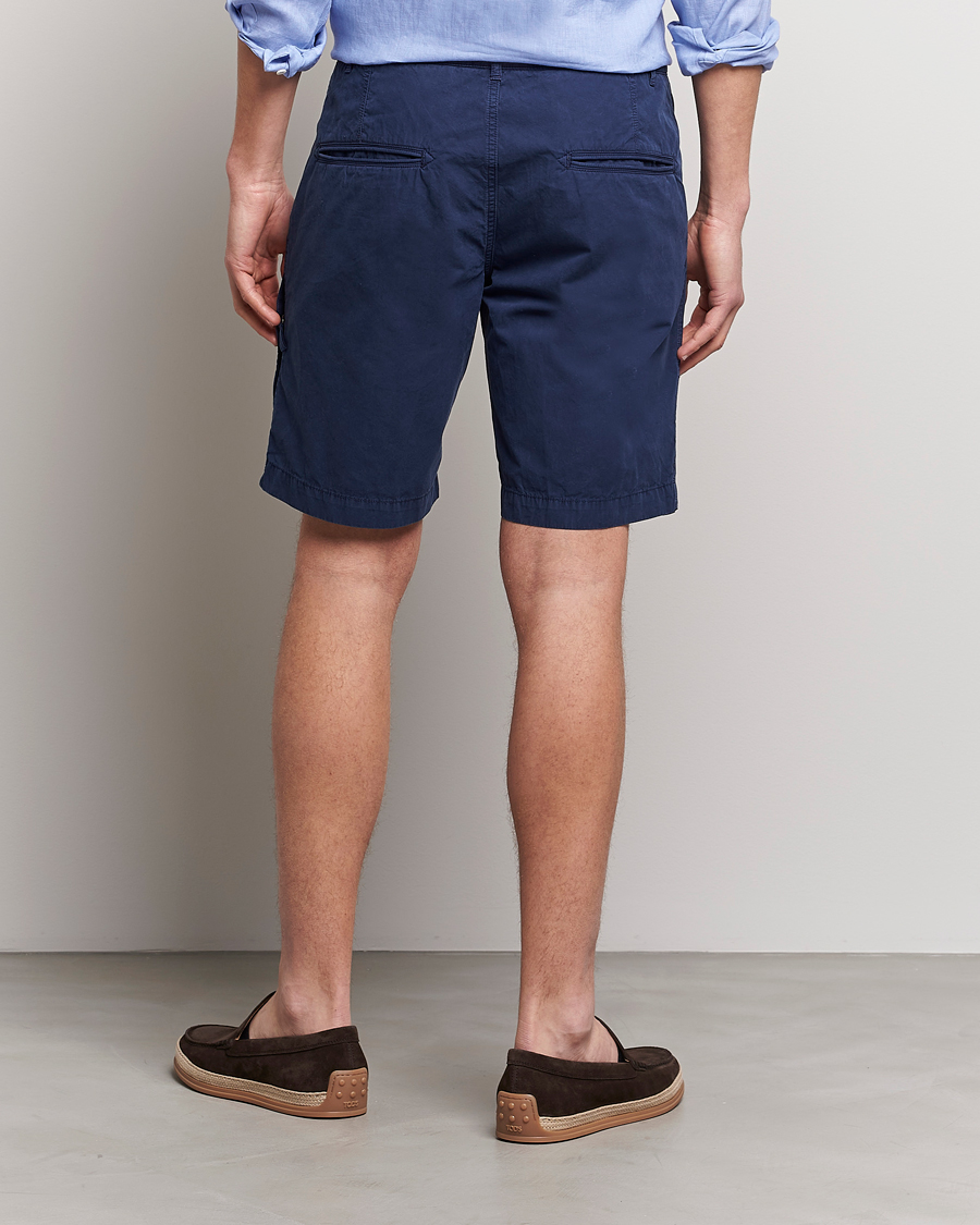 Herr | Shorts | Aspesi | Washed Cotton Cargo Shorts Dark Blue