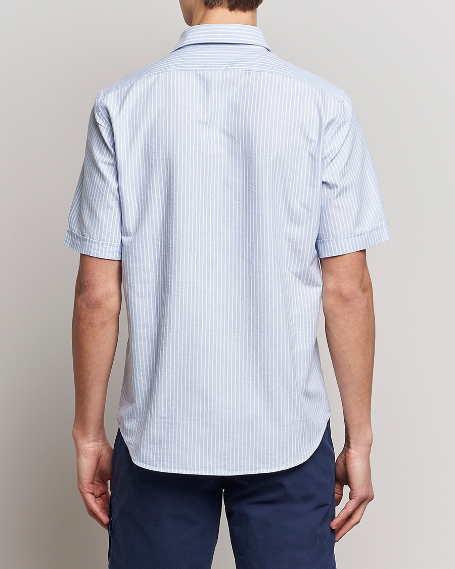 Herr | Skjortor | Aspesi | Striped Oxford Camp Shirt Light Blue
