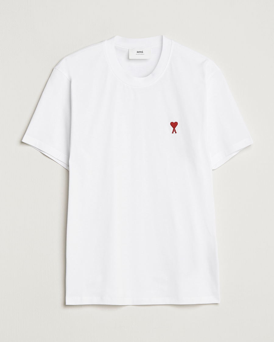 Herr | T-Shirts | AMI | Heart Logo T-Shirt White