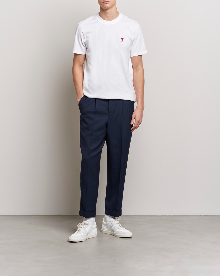 Herr | T-Shirts | AMI | Heart Logo T-Shirt White