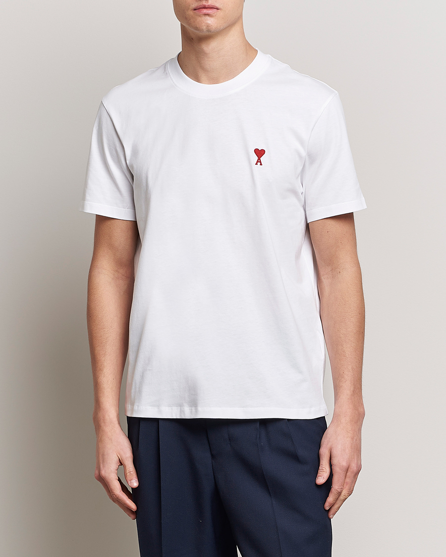 Herr | T-Shirts | AMI | Heart Logo T-Shirt White