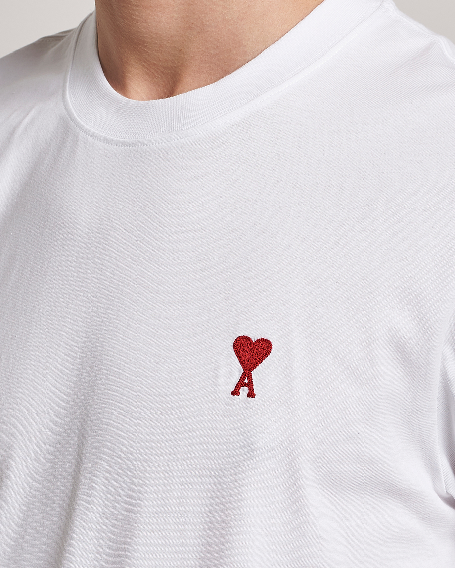 Herr | T-Shirts | AMI | Heart Logo T-Shirt White