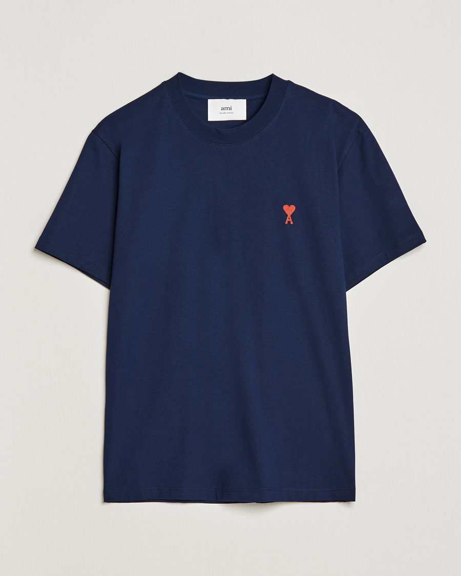 Herr | T-Shirts | AMI | Heart Logo T-Shirt Navy