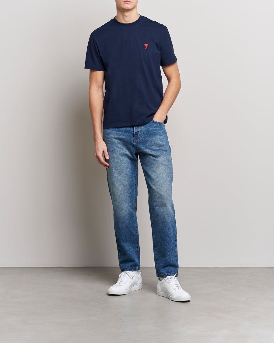Herr | T-Shirts | AMI | Heart Logo T-Shirt Navy