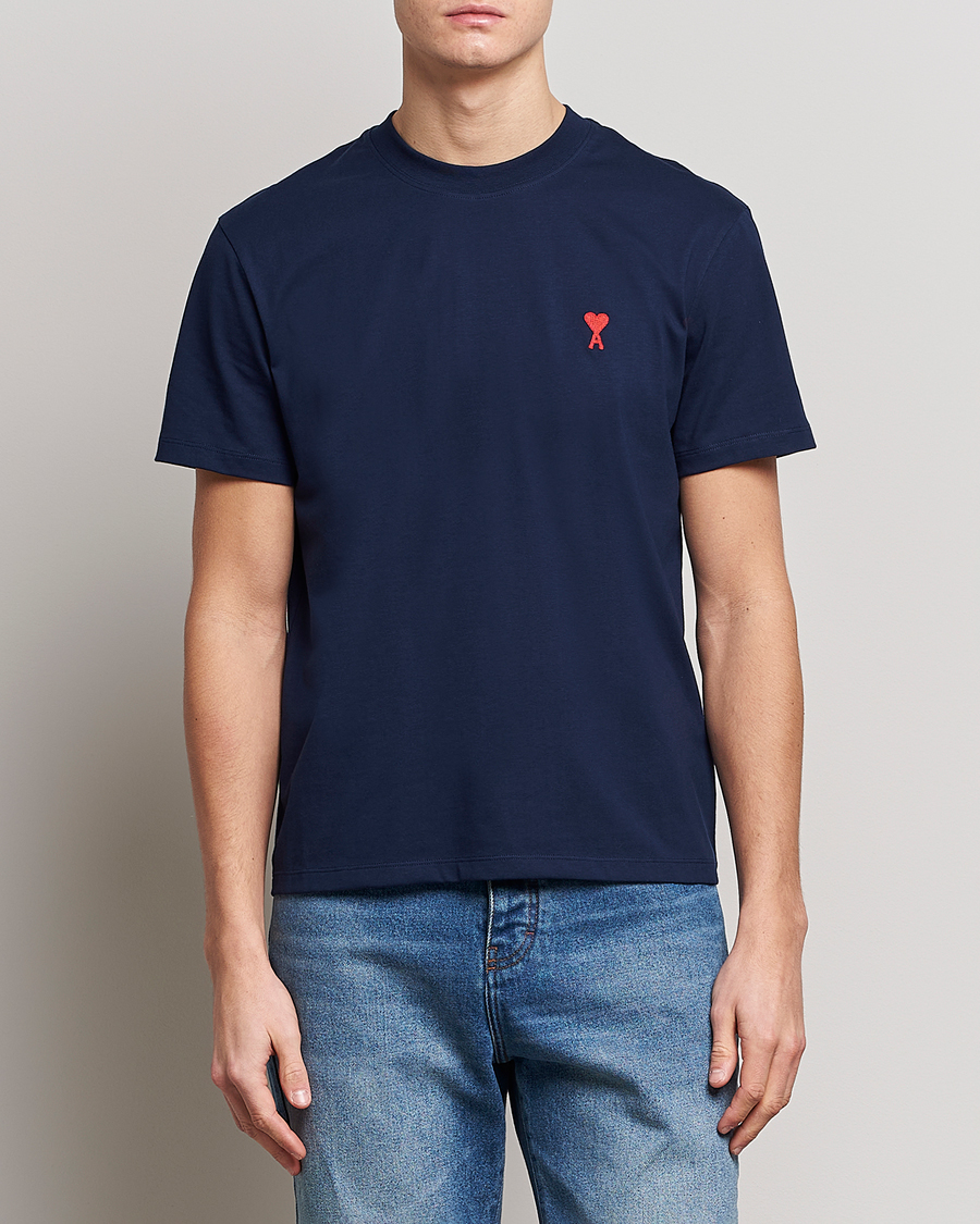 Herr |  | AMI | Heart Logo T-Shirt Navy