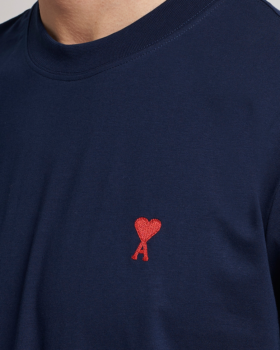 Herr | T-Shirts | AMI | Heart Logo T-Shirt Navy