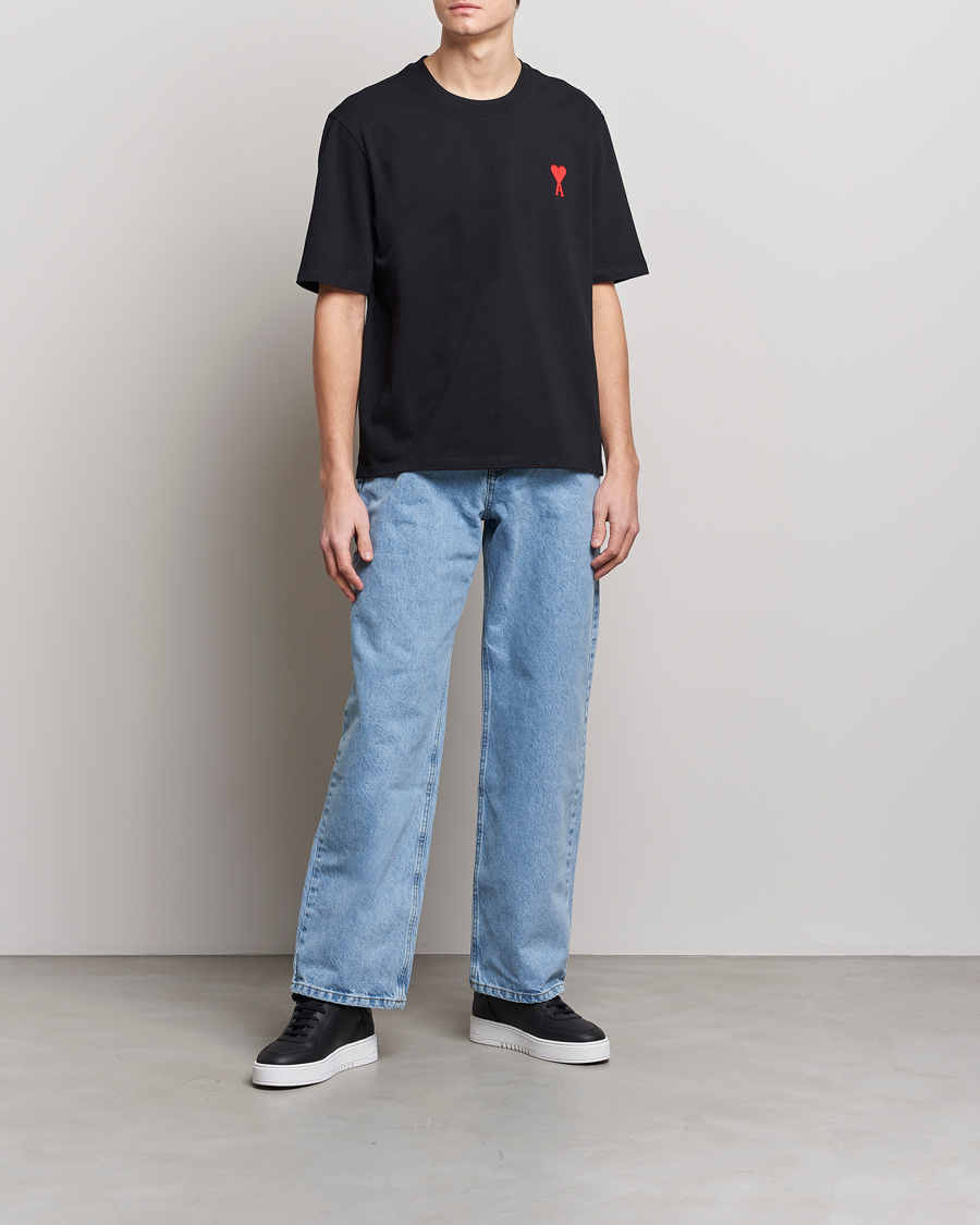 Herr | T-Shirts | AMI | Big Heart Short Sleeve T-Shirt Black