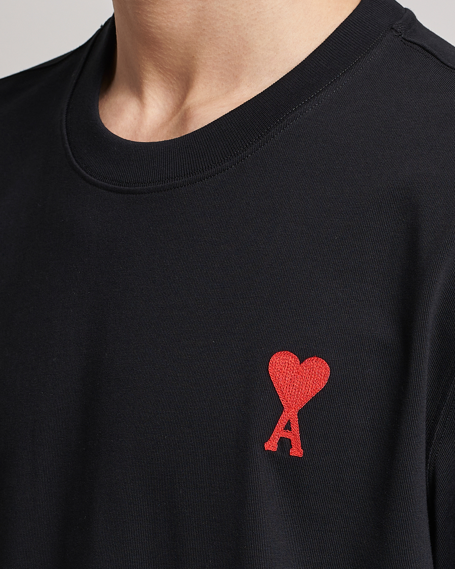 Herr | T-Shirts | AMI | Big Heart Short Sleeve T-Shirt Black