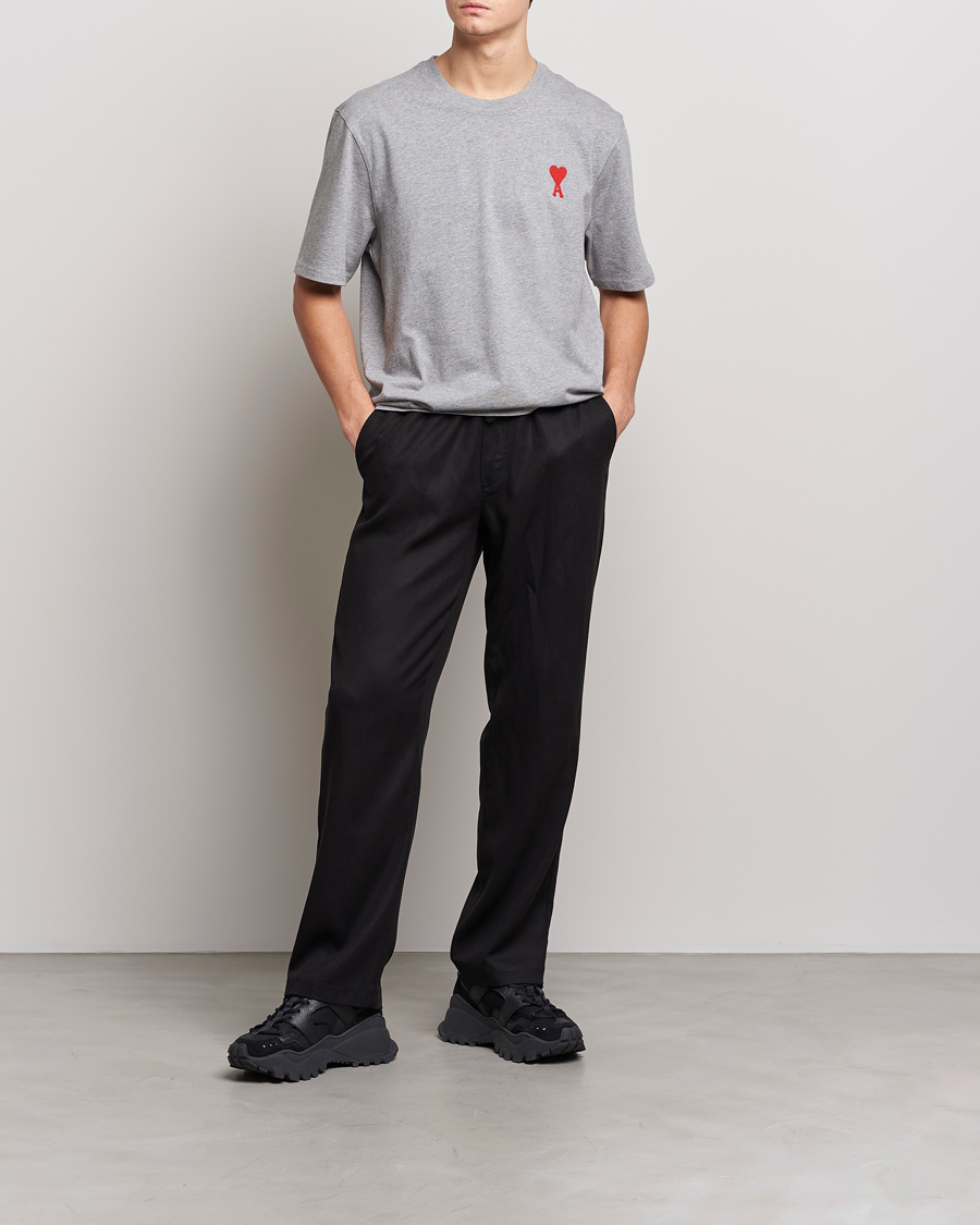 Herr | T-Shirts | AMI | Big Heart Short Sleeve T-Shirt Heather Grey