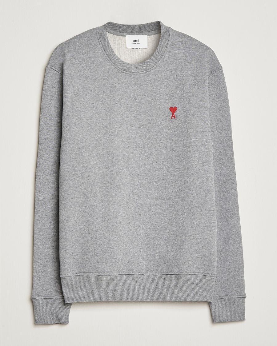 Herr | Tröjor | AMI | Heart Logo Sweatshirt Heather Grey
