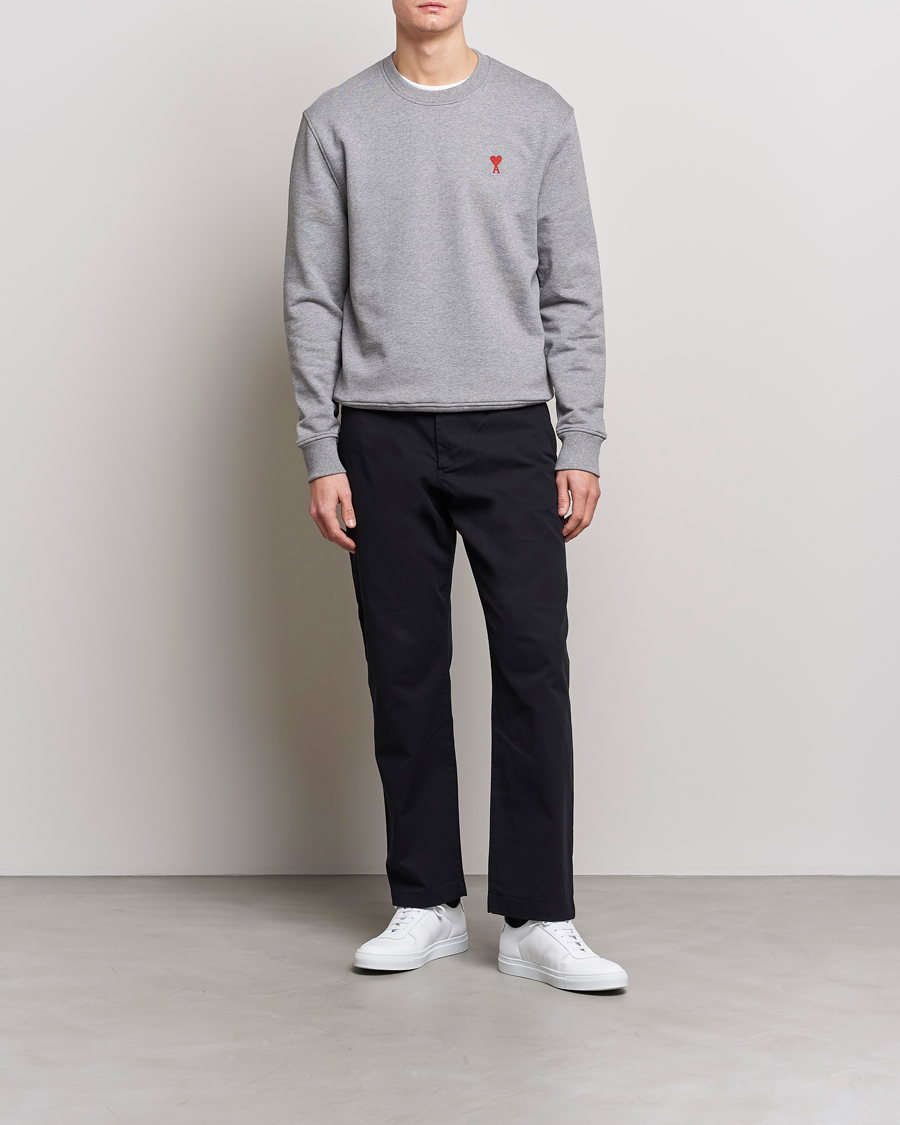 Herr | Tröjor | AMI | Heart Logo Sweatshirt Heather Grey