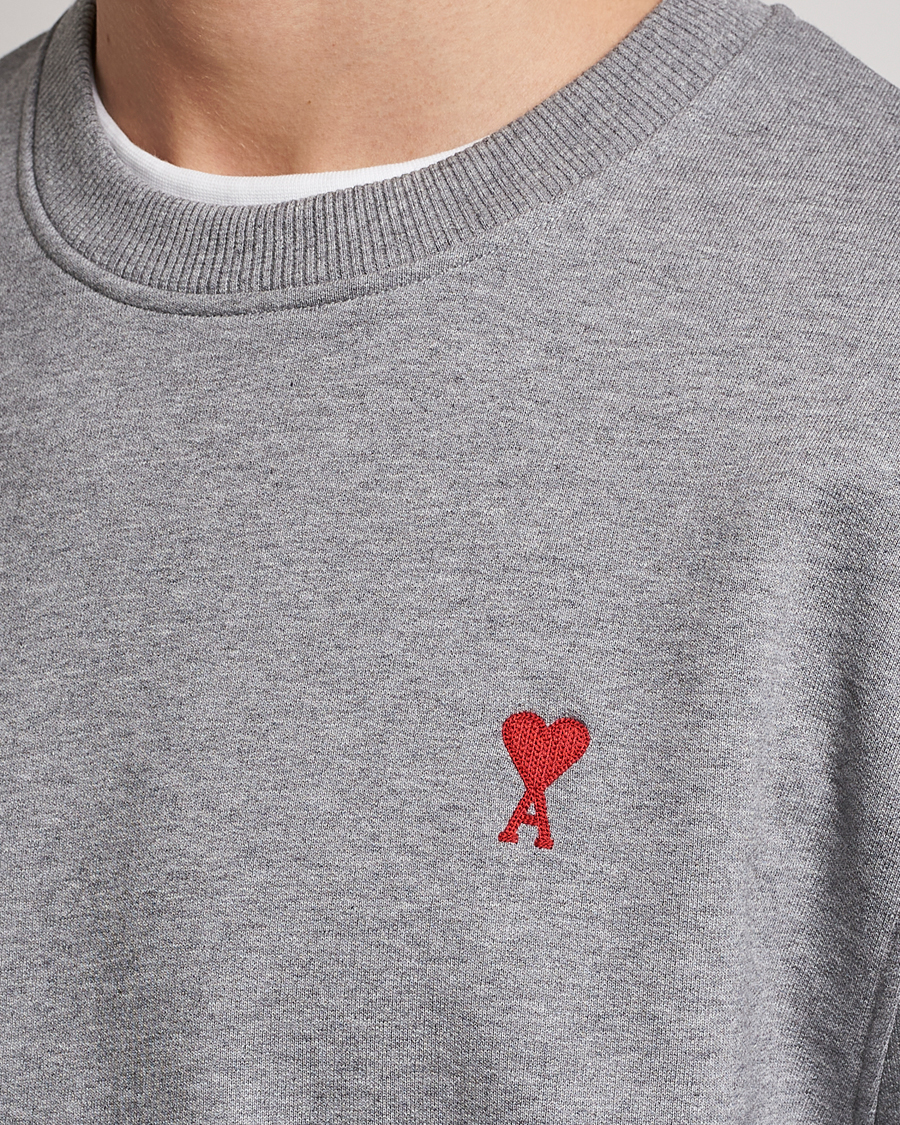 Herr | Tröjor | AMI | Heart Logo Sweatshirt Heather Grey