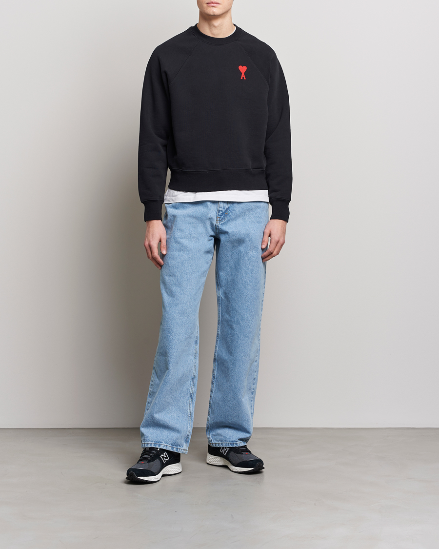 Herr | Tröjor | AMI | Big Heart Sweatshirt Black