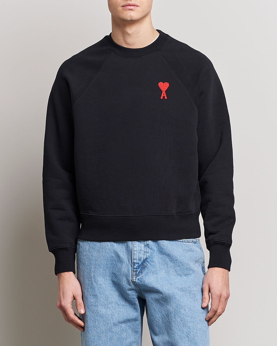 Herr | Tröjor | AMI | Big Heart Sweatshirt Black