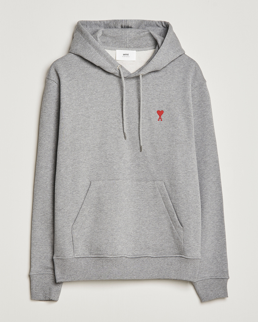 Herr | Tröjor | AMI | Heart Logo Hoodie Heather Grey