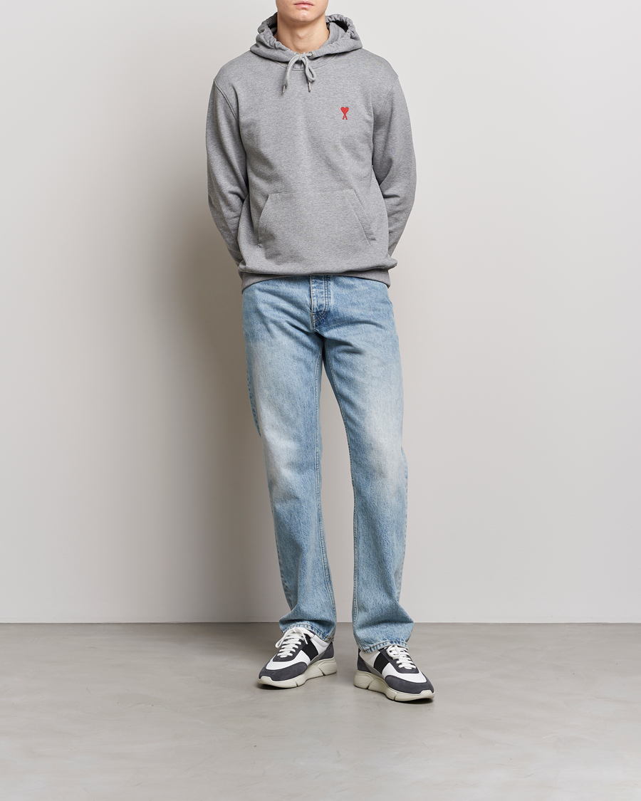 Herr | Tröjor | AMI | Heart Logo Hoodie Heather Grey