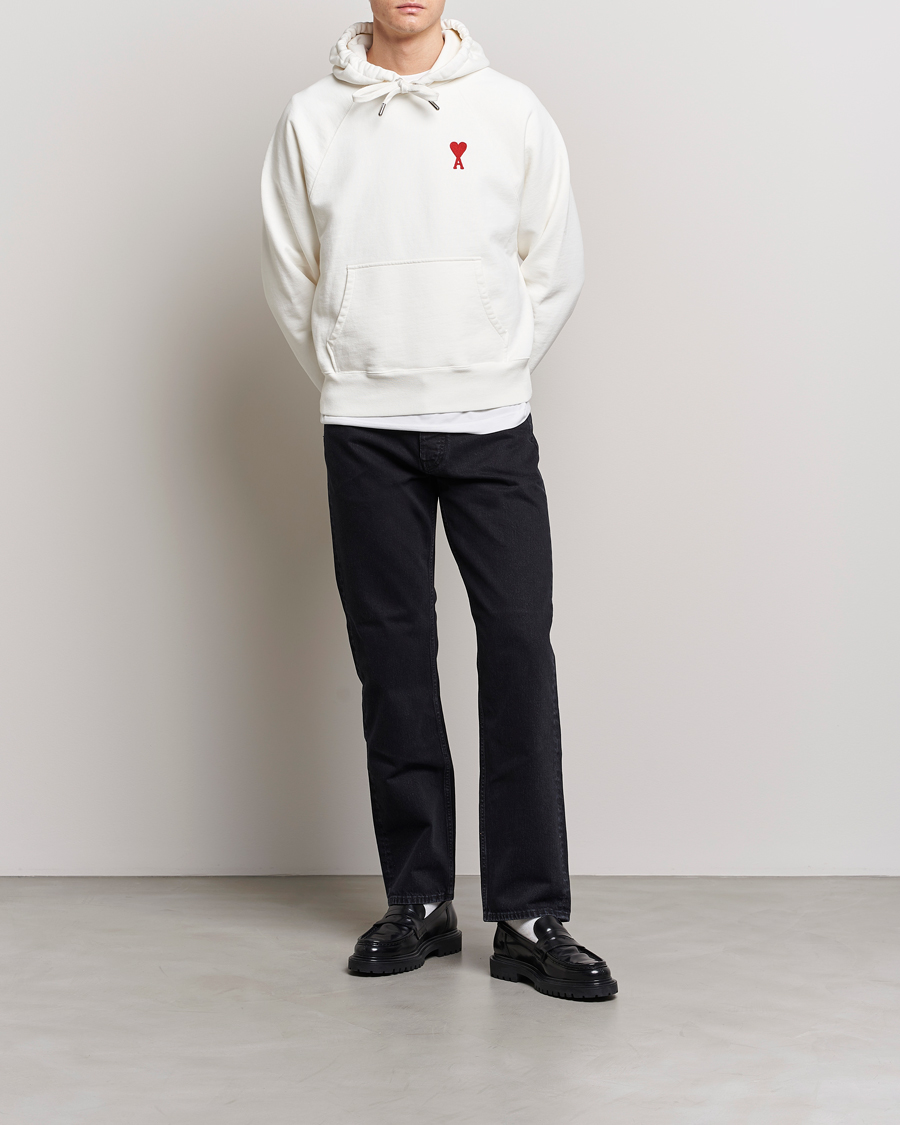 Herr | Tröjor | AMI | Big Heart Logo Hoodie Natural White