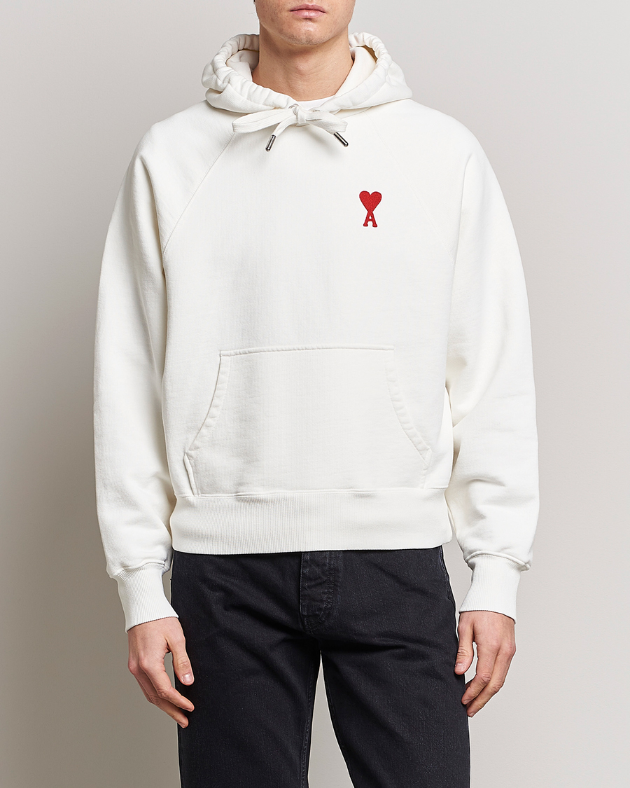 Herr | Tröjor | AMI | Big Heart Logo Hoodie Natural White