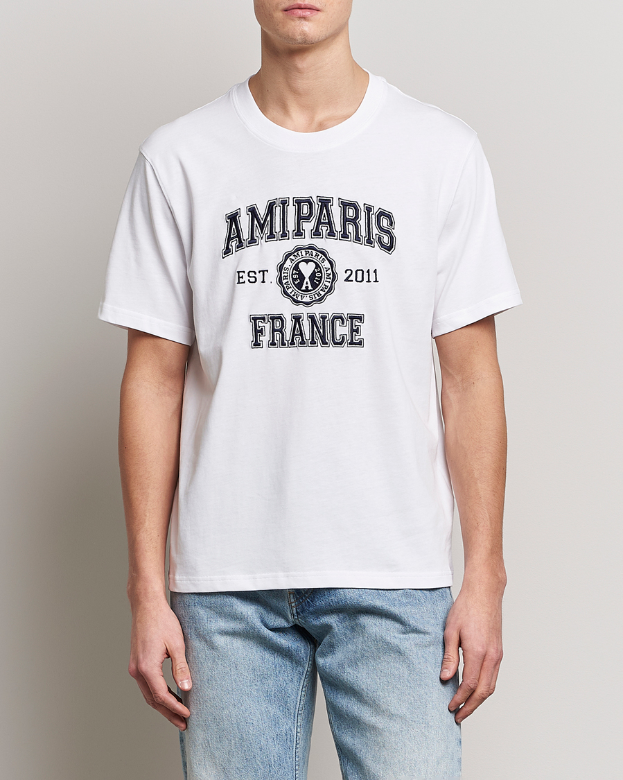 Herr | AMI | AMI | Paris College T-Shirt White