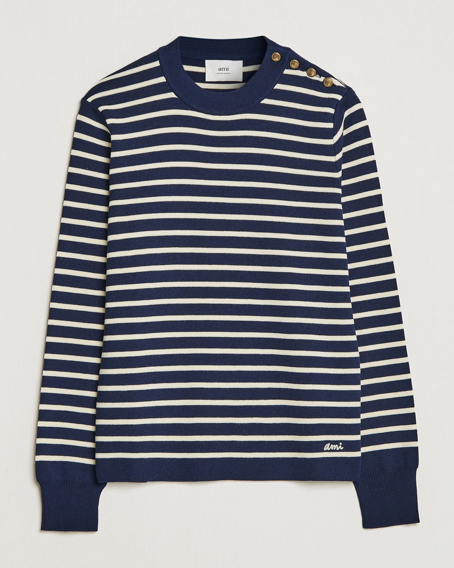 Herr | Tröjor | AMI | Sailor Sweater Navy/White