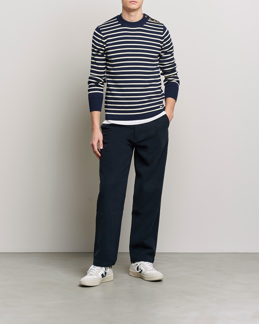 Herr | Tröjor | AMI | Sailor Sweater Navy/White