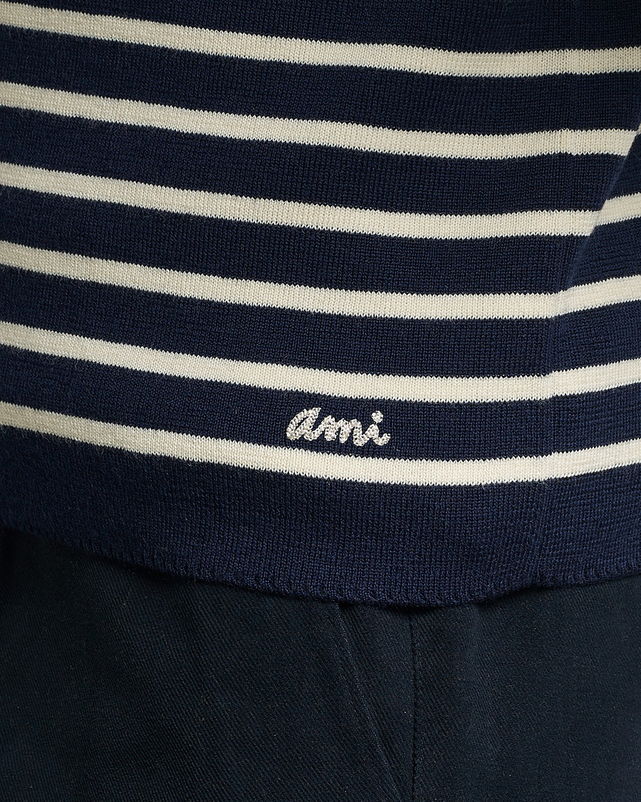 Herr | Tröjor | AMI | Sailor Sweater Navy/White