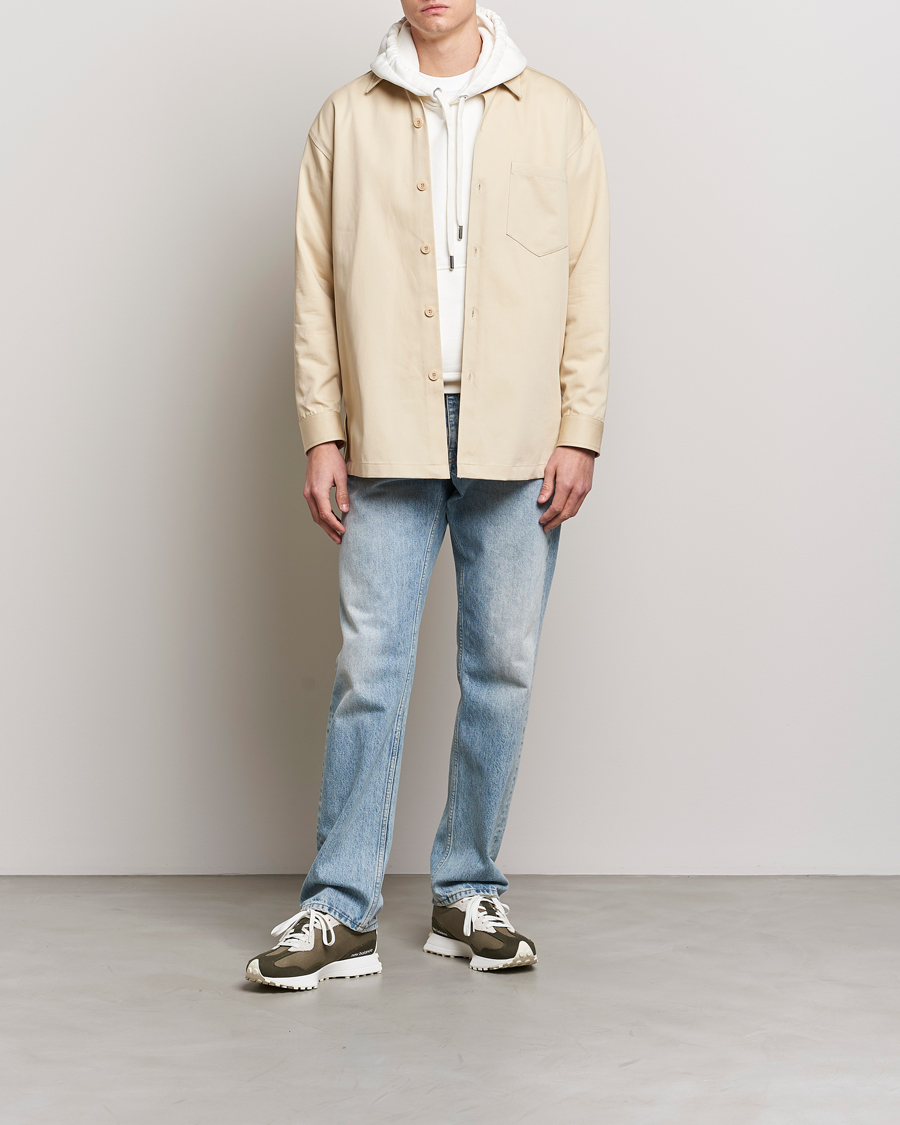 Herr | Skjortor | AMI | Back Print Overshirt Vanilla