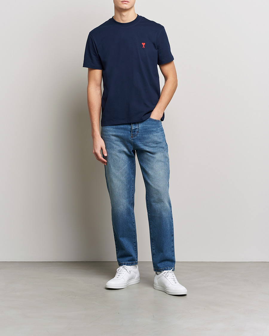 Herr | Jeans | AMI | Tapered Jeans Used Blue Wash