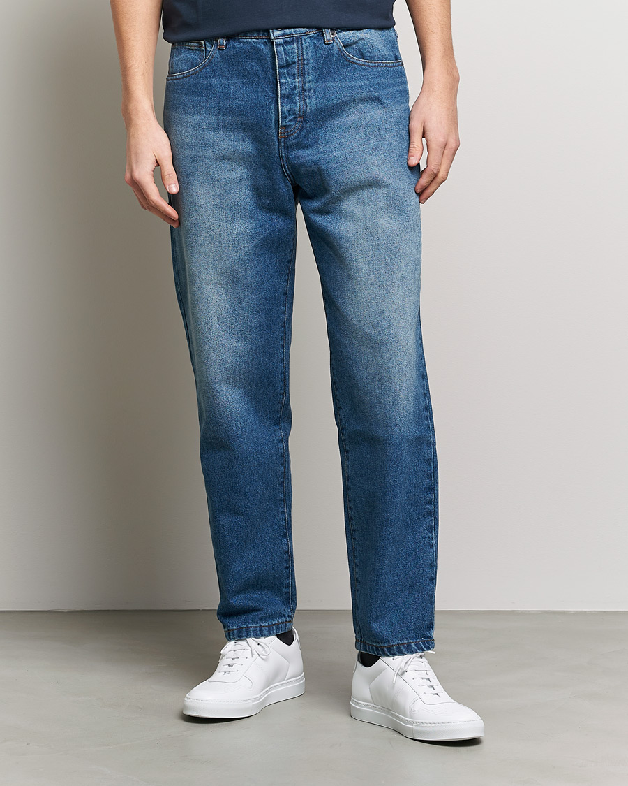 Herr |  | AMI | Tapered Jeans Used Blue Wash