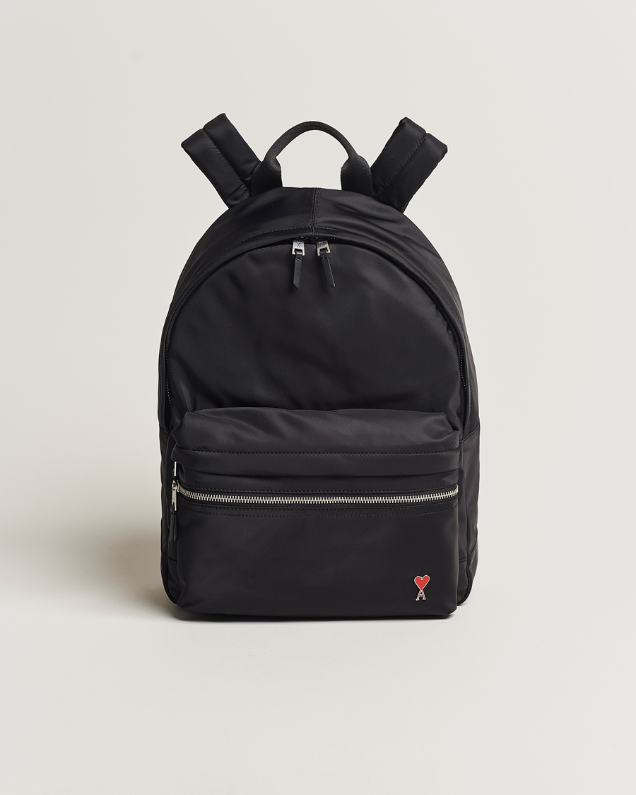 Herr | AMI Heart Logo Backpack Black | AMI | Heart Logo Backpack Black