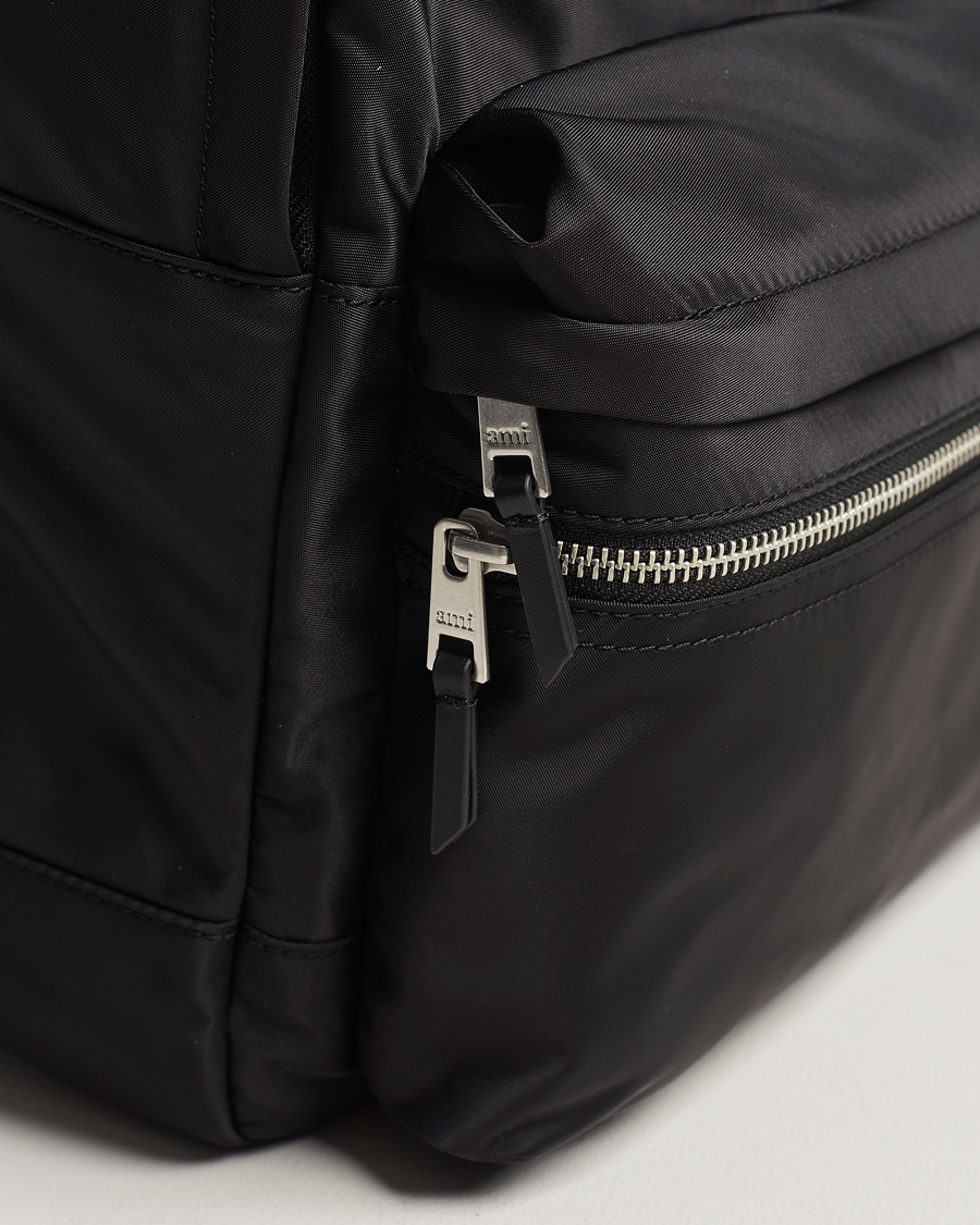 Herr | AMI Heart Logo Backpack Black | AMI | Heart Logo Backpack Black