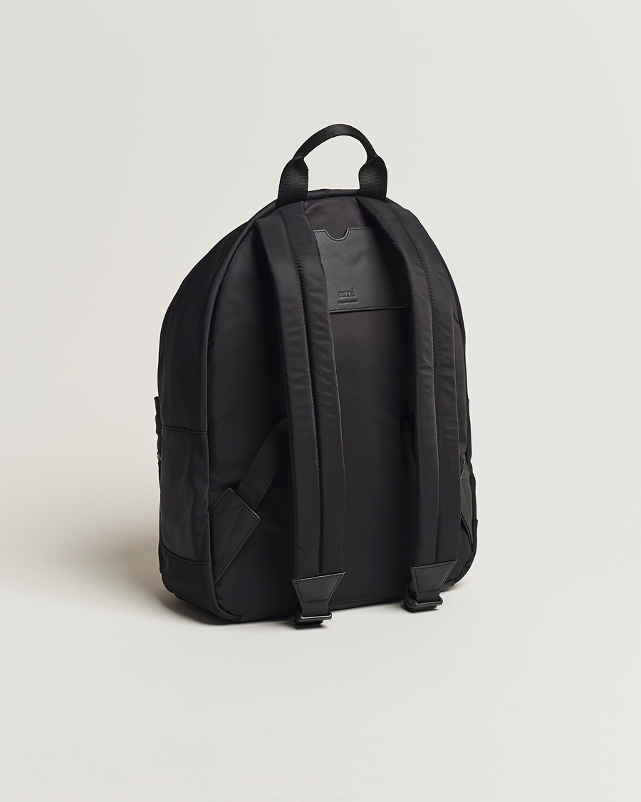 Herr | AMI Heart Logo Backpack Black | AMI | Heart Logo Backpack Black