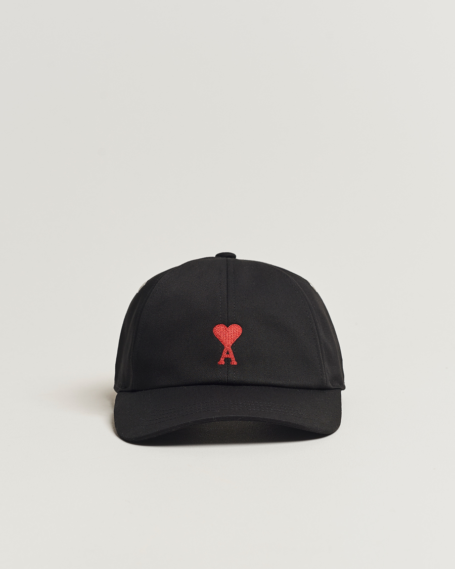 Herr | AMI Heart Logo Baseball Cap Black | AMI | Heart Logo Baseball Cap Black