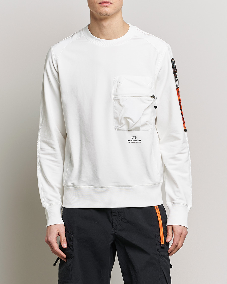Herr |  | Parajumpers | Sabre Soft Crew Neck Sweatshirt Off White