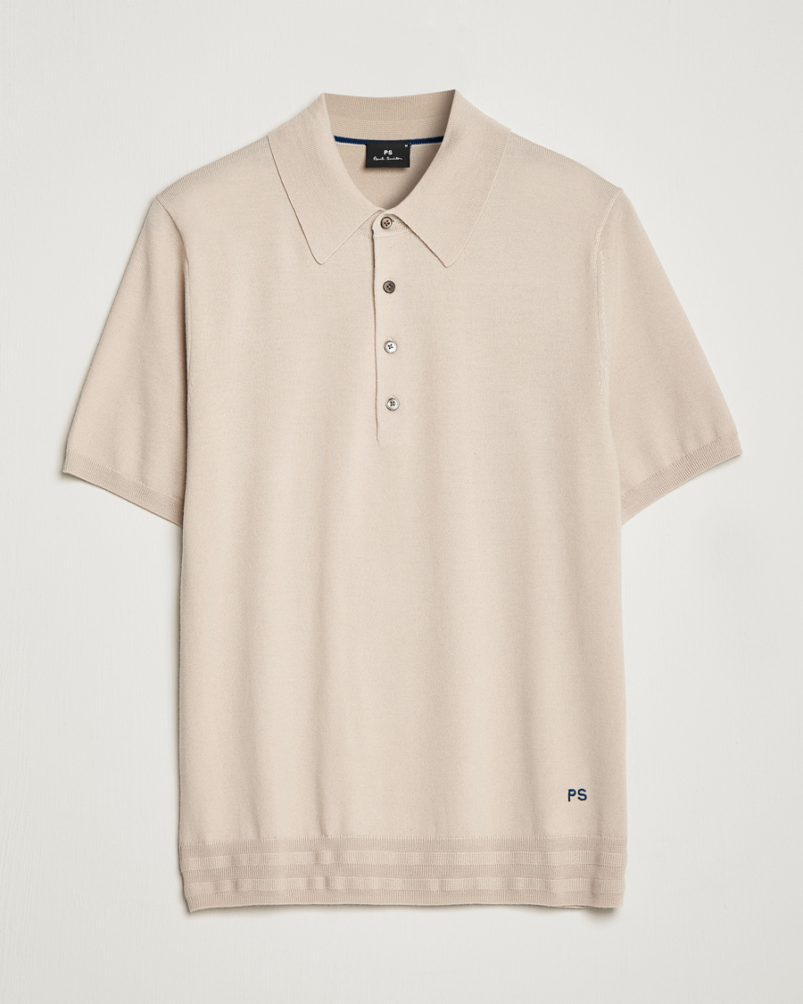 Herr | Tröjor | PS Paul Smith | Merino Wool Polo Brown