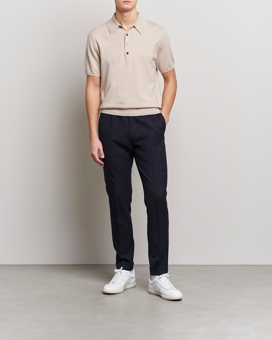 Herr | Tröjor | PS Paul Smith | Merino Wool Polo Brown