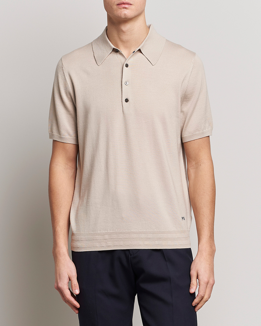Herr | PS Paul Smith | PS Paul Smith | Merino Wool Polo  Brown